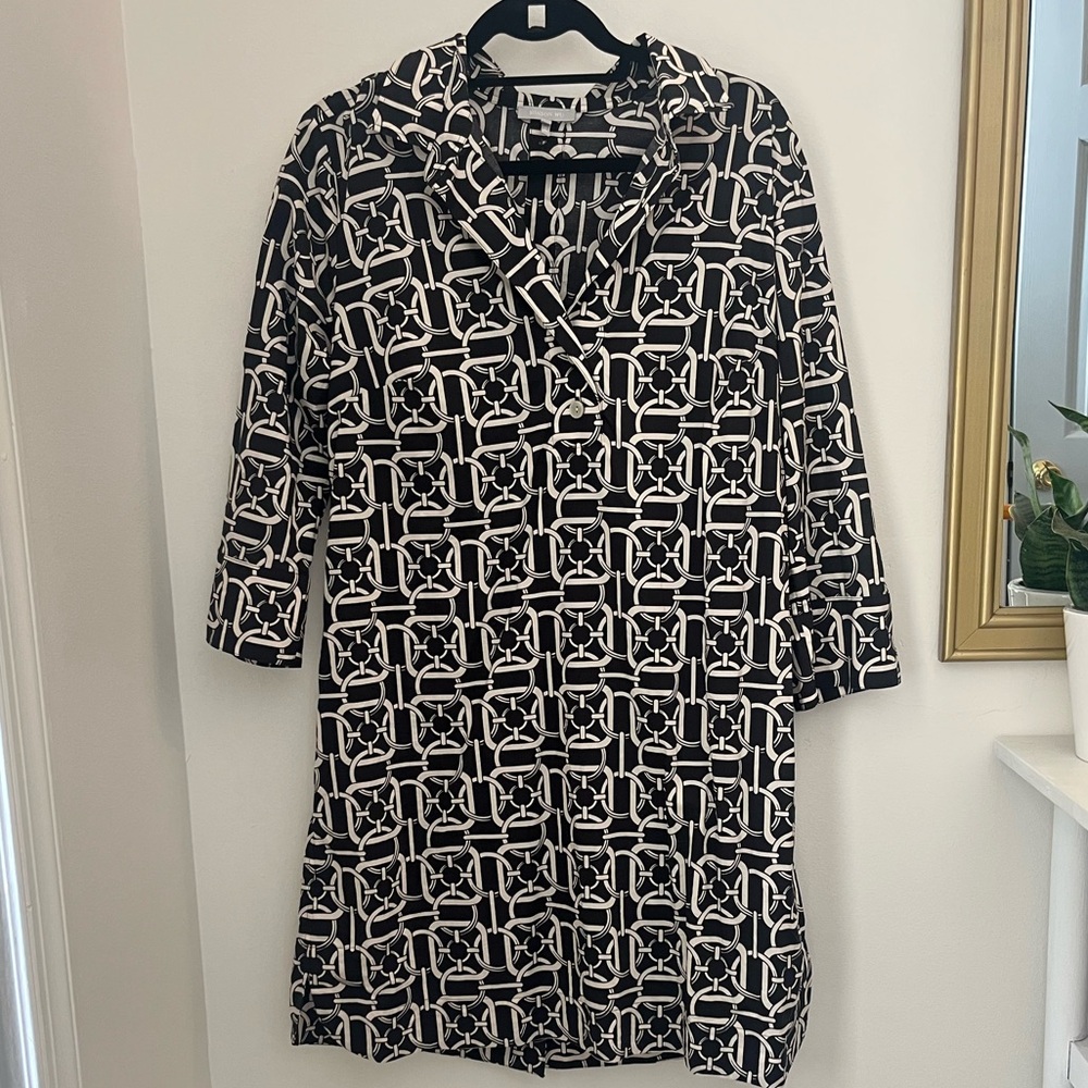 HINSON WU women's three quarter sleeve aileen dress in RARE chain motif